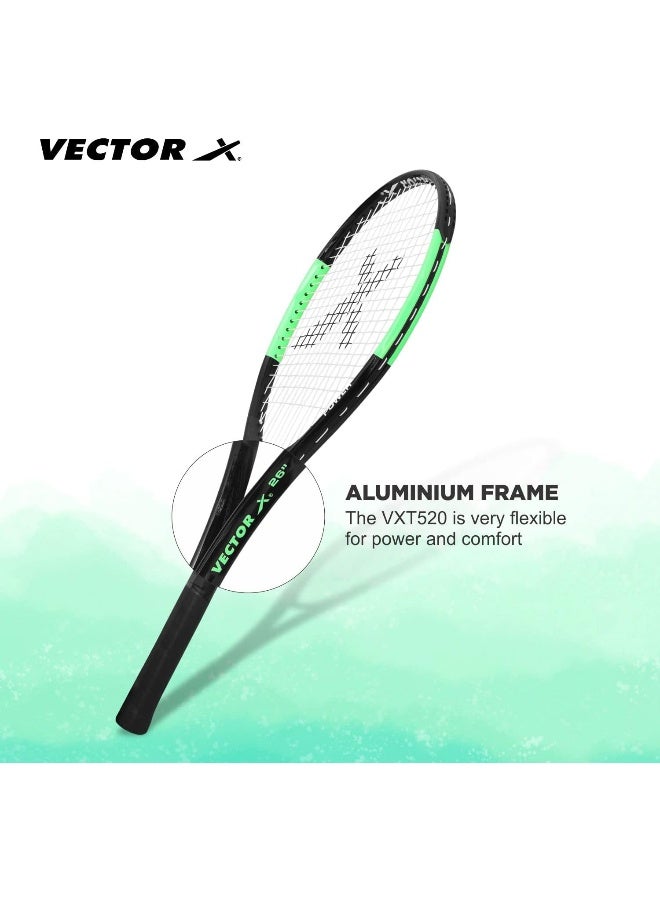 Vector X VXT-520 26 Inch Strung Tennis Racquet with Cover – Lightweight Adult Tennis Racket, High Precision & Comfort, Orange - Image 4