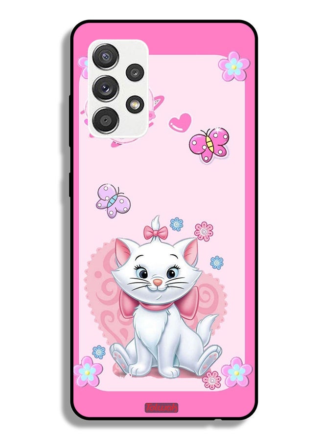 Tolwak Samsung Galaxy A32 5G Protective Case Cover Cute Lady Cat - Image 1