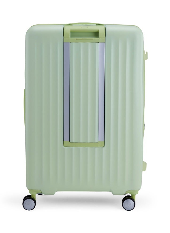 AMERICAN TOURISTER Trento + Suitcase, Check-In Size 76 cm / 28 inch, 4 Spinner Wheels, Hard Top, Polycarbonate, Matcha|Lightweight|2 In 1 Optimov™ Shock Absorbing Wheels|Book Opening|Expandable|TSA Lock|Waterproof Section - 3 Years International Warranty - Image 4