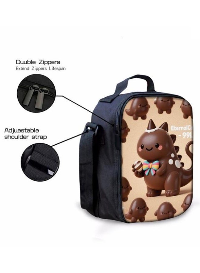 Bright Li Fire Shoulder + hand-held + stationery bag | Cartoon bag 3-piece set, easy to cope with various occasions (available for students, children, friends' outings, mountain climbing, school, etc.) | Back to school season/holiday gifts - 8 - Image 3