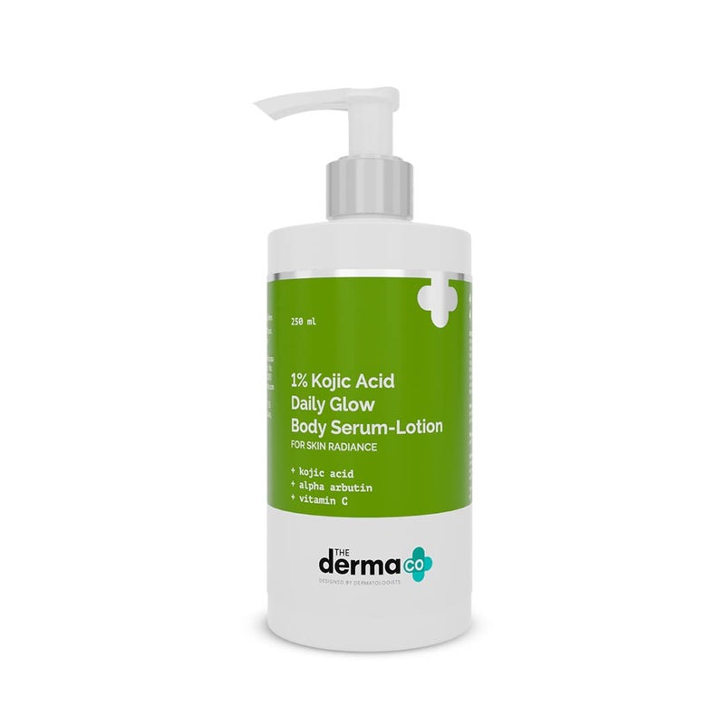 THE derma Co The Derma Co 1 Kojic Acid Daily Glow Body Serum Lotion  For Skin Radiance  Reduces Dark Spots Pigmentation  Blemishes  250 ml  - Image 1