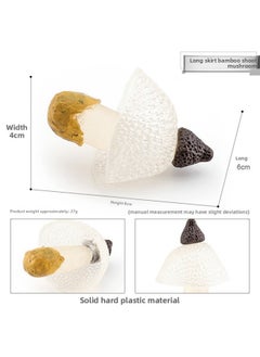Simulation Fungus Mushroom Model Lentinus Edodes Long Skirt Bamboo Mushroom Poisonous Rope Umbrella Real Agaricus Mushroom Matsutake Amanita Mushroom Ornaments-Color:T15512 Long Skirt Bamboo Shoot Mushroom 27g