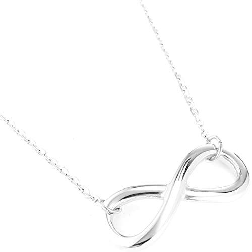 Jude Jewelers Stainless Steel Infinity Style Charm Promise Statement Classic Plain Collar Necklace Silver - Image 3