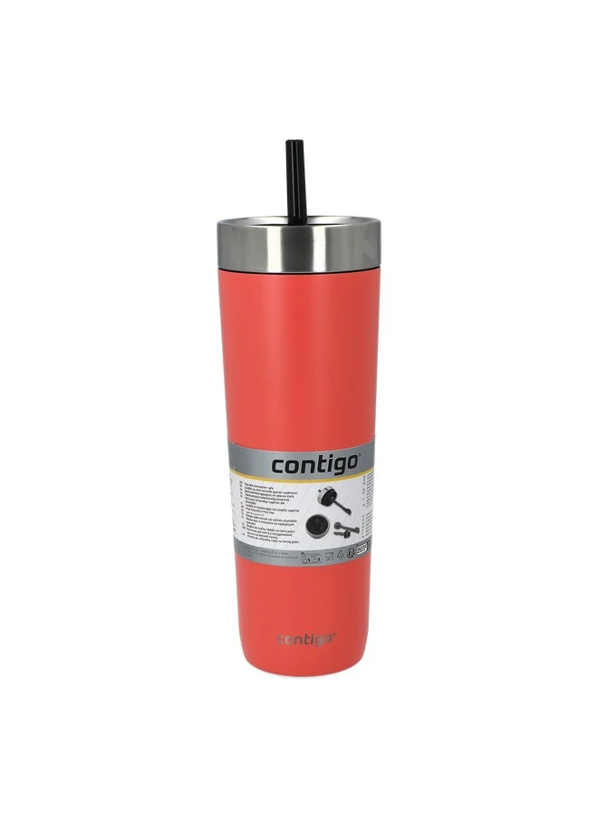 Contigo Luxe Thermalock Vacuum Insulation Stainless Steel Spill-Proof Tumbler Coral 24 oz 2212920