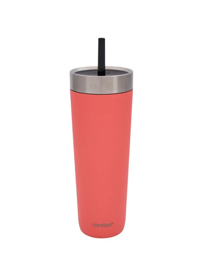 Contigo Luxe Thermalock Vacuum Insulation Stainless Steel Spill-Proof Tumbler Coral 24 oz 2212920