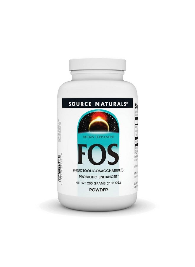 Source Naturals FOS Powder Dietary Supplement, Fructooligosaccharides Probiotic Enhancer - 200 Grams Powder - Image 1