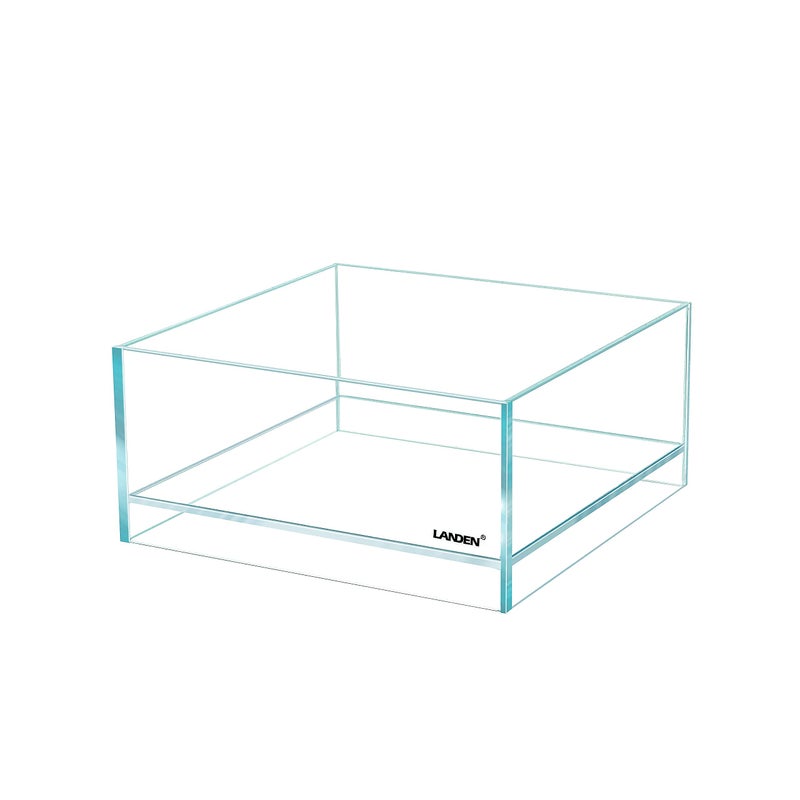LANDEN Glass Air Aquarium Tank Multi-Scene Landscape Aquarium, 1.6Gallon Rimless Low Iron Shallow Tank,10.63" WÃ—10.63" DÃ—4.72" H (27cmx27cmx12cm) 5mm Thickness - Image 2