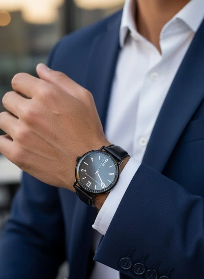 Ducati Corse  Black Dial Black Leather Strap Quartz Watch for Men 42mm for Men | Best Price UAE