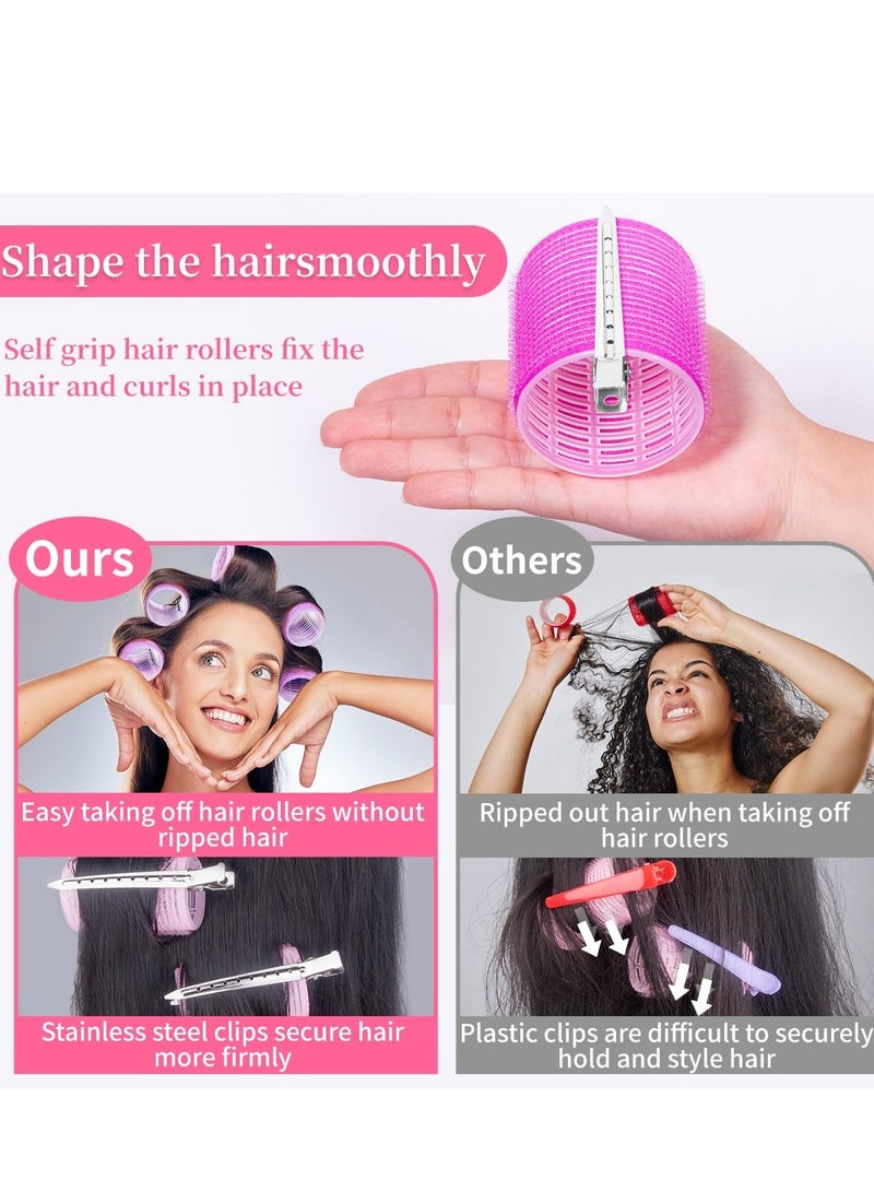 general 29 PCS Hair Roller Set Hair Curlers, Rollers for Hair Blowout Look with Stainless steel Clips Jumbo Large Medium Hair Curlers for Short Long Hair - Image 4