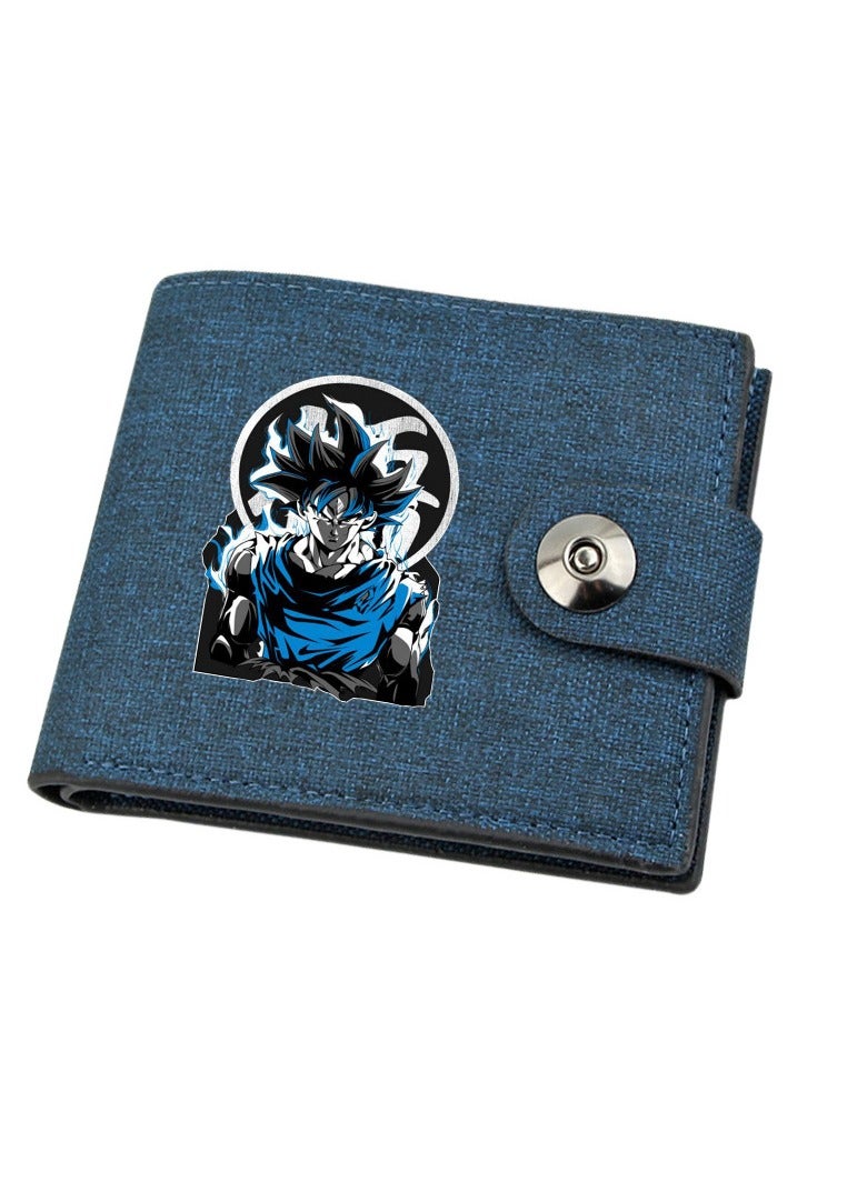 KUYING Anime Dragon Ball Short Wallet Snap Wallet 