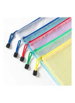 SYOSI 10PCS Plastic Wallets A4 Zip Wallets Ziplock Bags Plastic Mesh Document File Folder A4 Zipper Bag Zip Locked Bags A4 Zip Lock Mesh Document Files Wallet  - Image 2