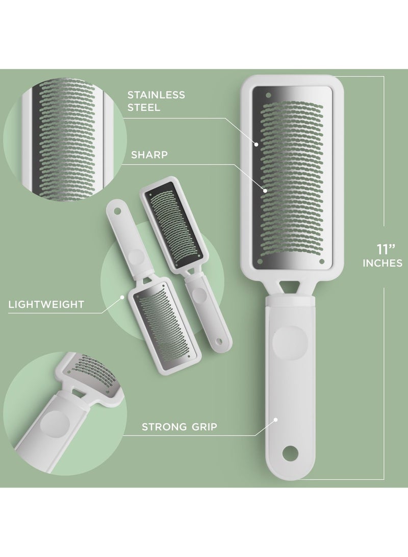 إكسفور مبرد القدم، فرشاة القدم للبديكير - مزيل الجلد القاسي للأقدام، مبشرة احترافية لإزالة الجلد الميت والشوائب، مزيل البشرة الجافة والرطبة للأقدام - Image 2