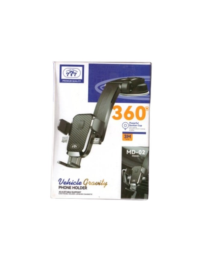 777 "777" gravity-style car phone holder with strong 3M adhesive mount - Model MD-02 - Image 1