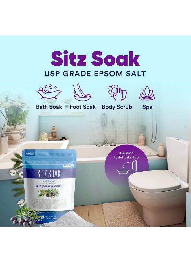 Better Bath Better Body Sitz Bath Soak 32 Ounces Sitz Salt Epsom Salt Hemorrhoid Soothing With Pure Essential Oils In Bpa Free Pouch With Presslock Seal Made In Usa  - Image 4