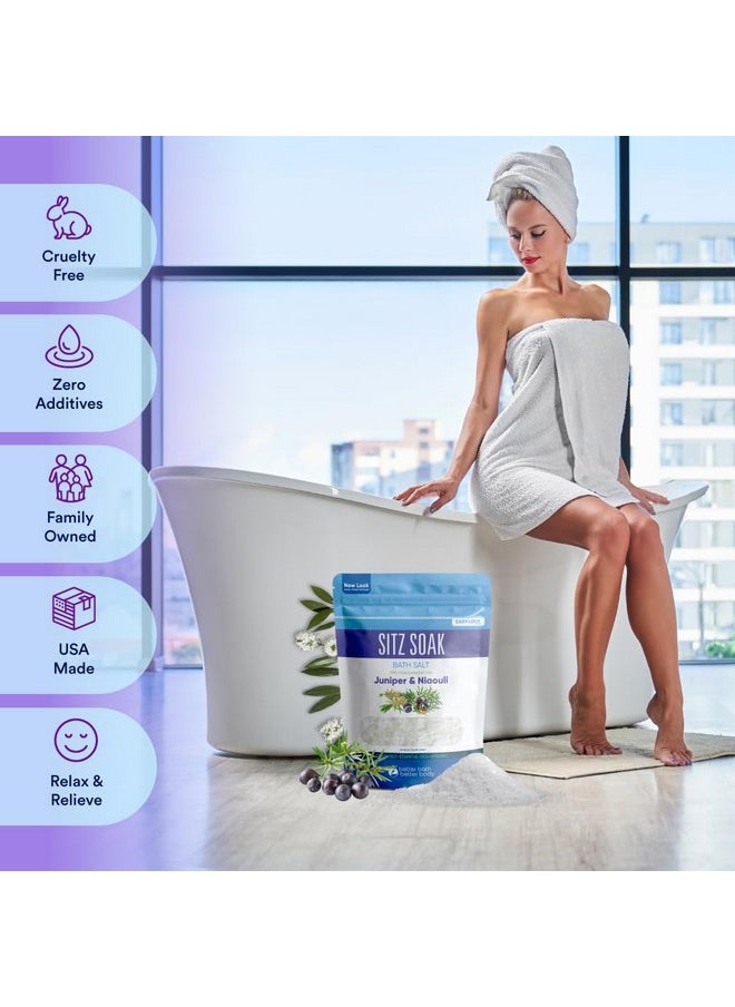 Better Bath Better Body Sitz Bath Soak 32 Ounces Sitz Salt Epsom Salt Hemorrhoid Soothing With Pure Essential Oils In Bpa Free Pouch With Presslock Seal Made In Usa  - Image 3