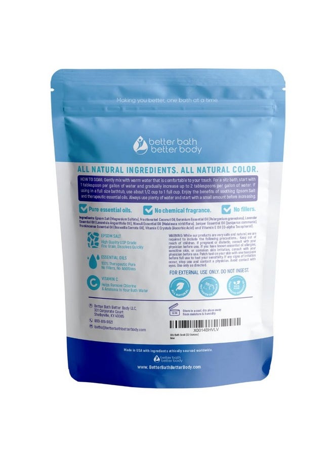 Better Bath Better Body Sitz Bath Soak 32 Ounces Sitz Salt Epsom Salt Hemorrhoid Soothing With Pure Essential Oils In Bpa Free Pouch With Presslock Seal Made In Usa  - Image 2