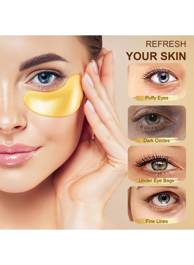 Aivoch 10Pairs 20Pcs 24K Gold Under Eye Patches, Collagen Eye Masks for Dark Circles and Puffiness, Reduce Wrinkles and Puffy Eyes, Refresh Your Skin, Women Skincare Eye Treatment Products - Image 3
