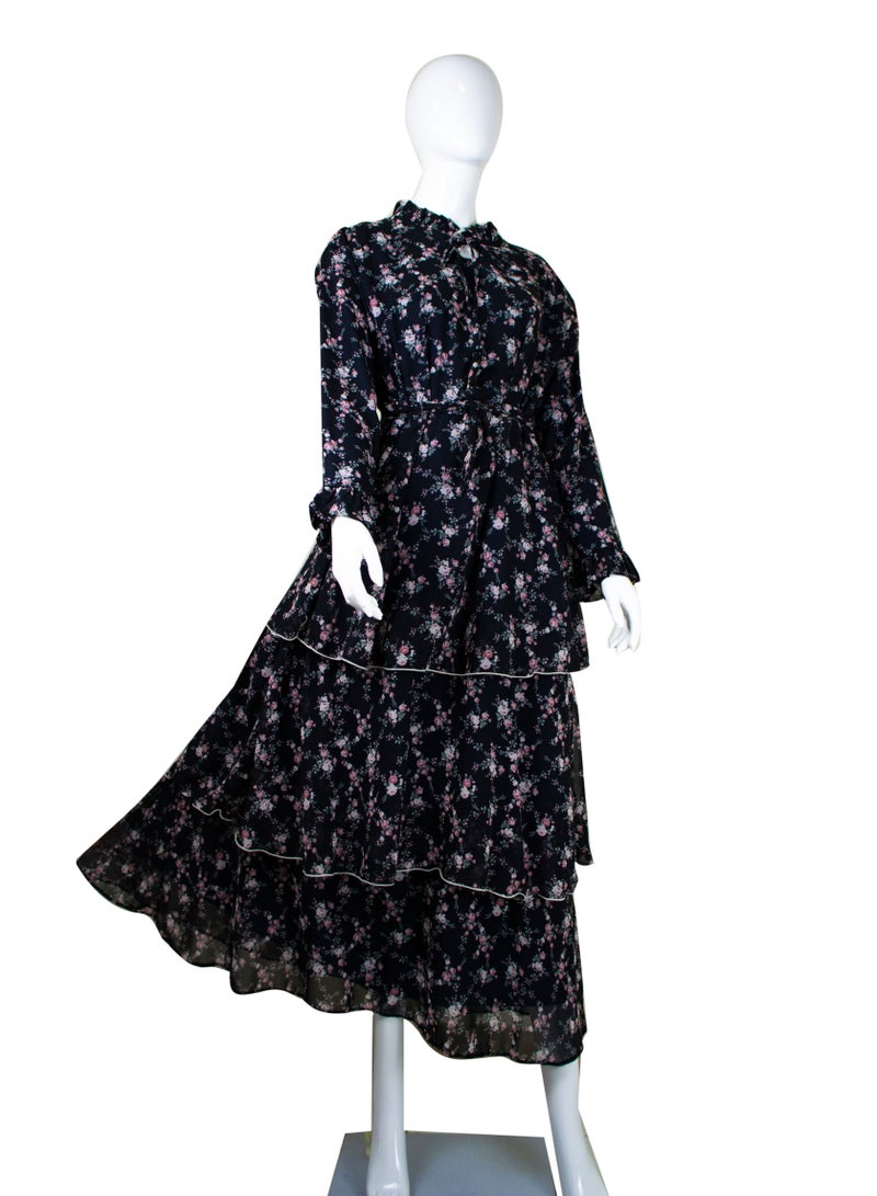 Women Floral Long Dress Multicolour 9 - Image 1