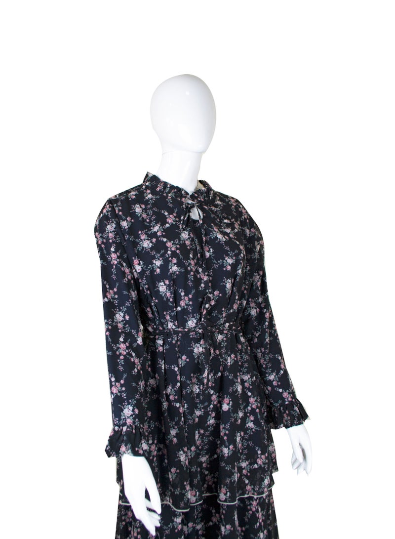 Women Floral Long Dress Multicolour 9 - Image 2