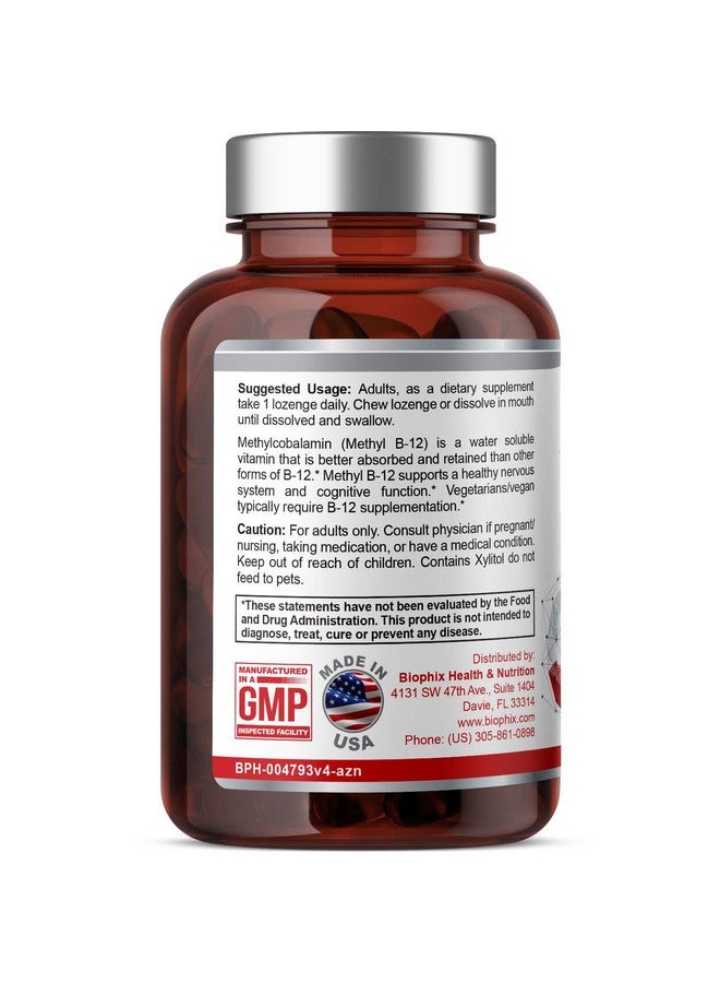 biophix ميثيل ب 12 10000 ميكروغرام 90 حبة نباتية بنكهة الكرز قوة إضافية تدعم الجهاز العصبي صحة المناعة تدفق الدم الأيض تركيز الدماغ الطاقة - Image 3