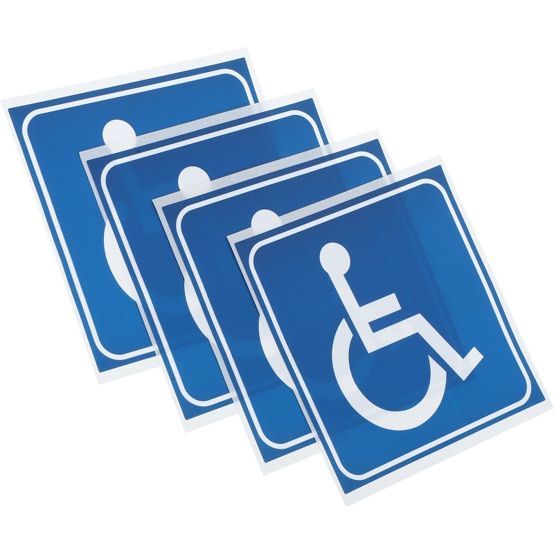 8 pcs Disabled Stickers Adhesive Disabled Symbol Signs Decals (Color Difference) - Image 4