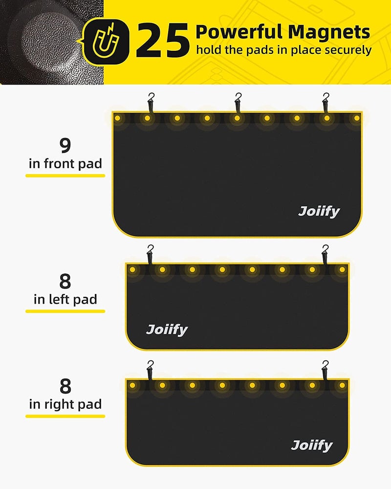 Joiify 3 Pcs Fender Covers for Mechanics, 25 Strong Magnets, Microfiber Leather Car Fender Protector Mats - Size M - Image 5