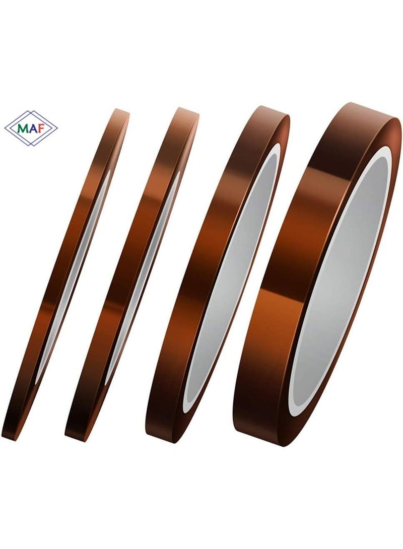 مجموعة نقل حرارية مقاومة للحرارة من 4 قطع - شريط لاصق حراري 3 مم / 5 مم / 10 مم للطباعة الحرارية، الضغط الحراري، الإلكترونيات، اللحام، لوحة الدوائر - Image 3