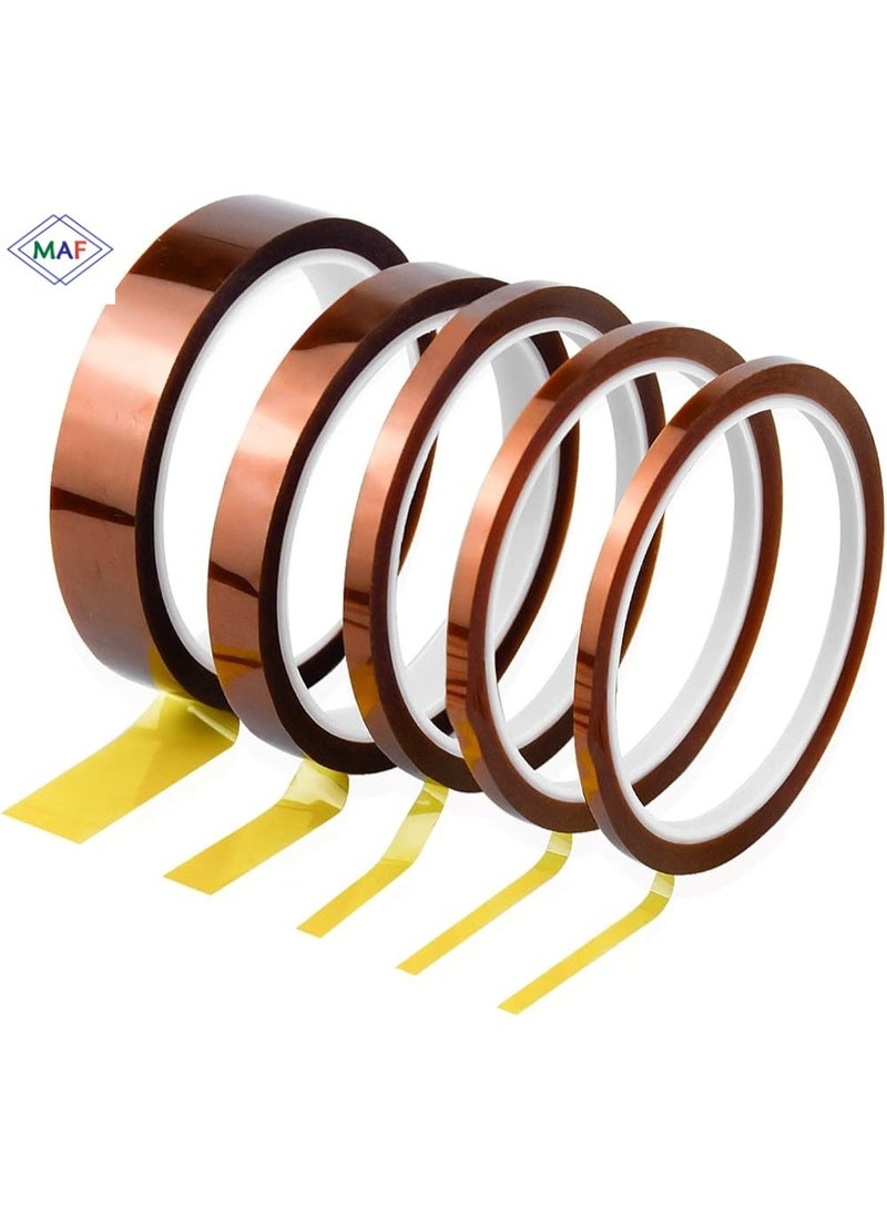 مجموعة نقل حرارية مقاومة للحرارة من 4 قطع - شريط لاصق حراري 3 مم / 5 مم / 10 مم للطباعة الحرارية، الضغط الحراري، الإلكترونيات، اللحام، لوحة الدوائر - Image 4