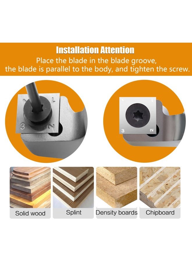 ROOCBIT CNC Spoilboard Surfacing Router Bit, 1/2" Shank 3" Cutting Diameter, Carbide Insert Slab Flattening Router Bit Planing Bit Wood Planer Bit Woodworking Tools Comes with 10PCS Blades - Image 4