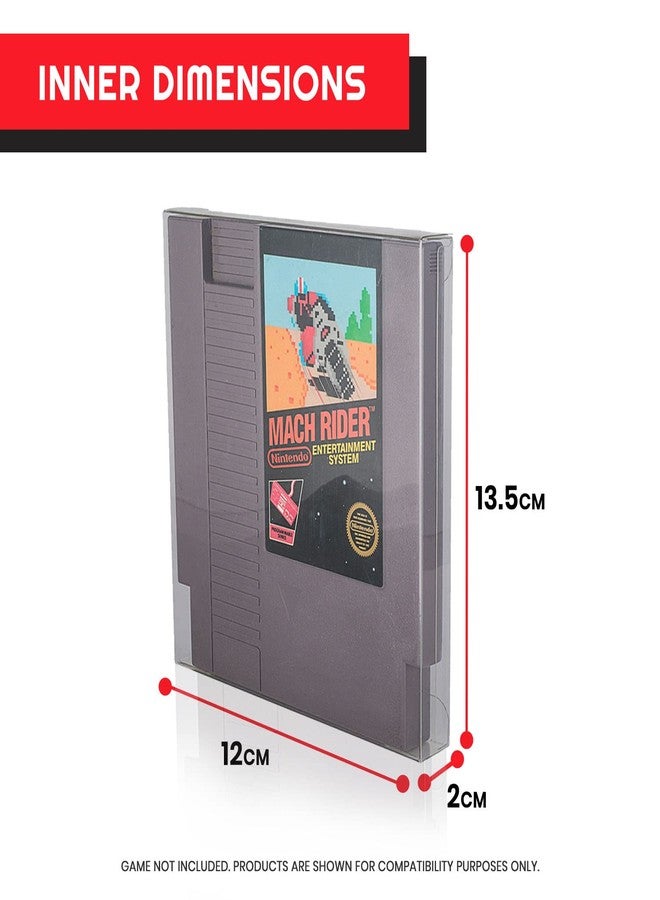 ايفورترو واقي خرطوشة ألعاب الفيديو الكلاسيكية NES متوافق مع خرطوشة ألعاب نينتندو NES - واقي ألعاب فيديو PET بسماكة 0.40 مم متوافق مع ألعاب Duck Hunt و Adventure Island و Mega Man و Punch Out (عبوة من 25 قطعة) - Image 2