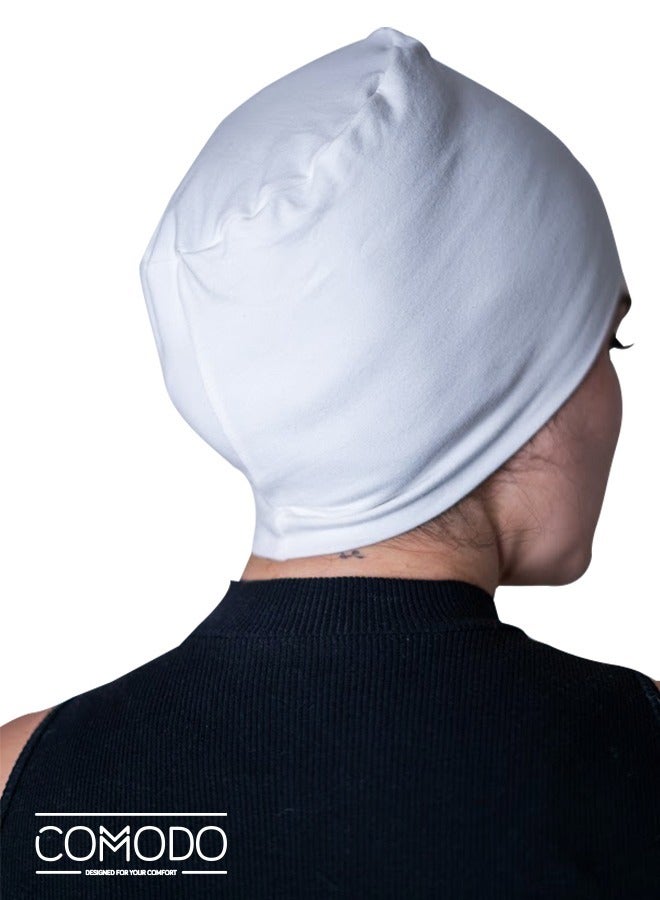 كومودو بندانة سادة لون ابيض - Image 1