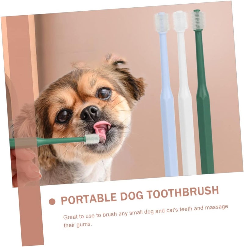 Pet Toothbrush for Dogs and Cats Dog Dental Care Kit Portable Puppy Brush and Kitten Toothbrush - Image 3