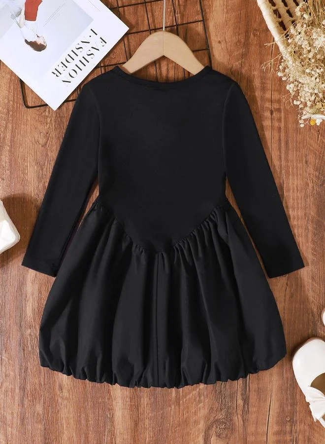 Take Two Take Two Girl's Solid Long Sleeve Bud Dress