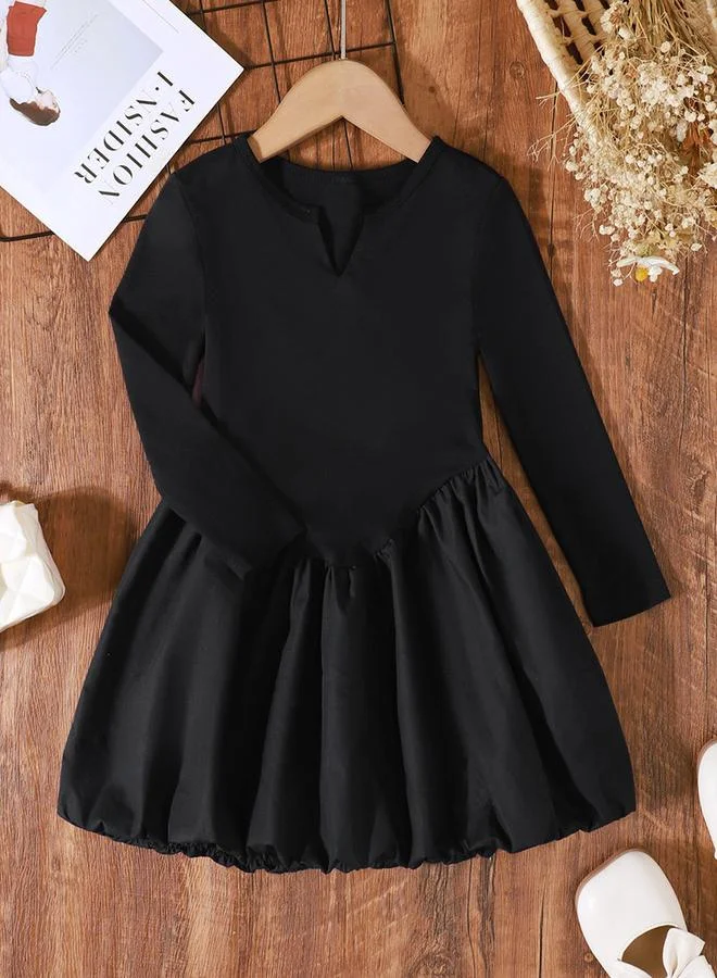 Take Two Take Two Girl's Solid Long Sleeve Bud Dress