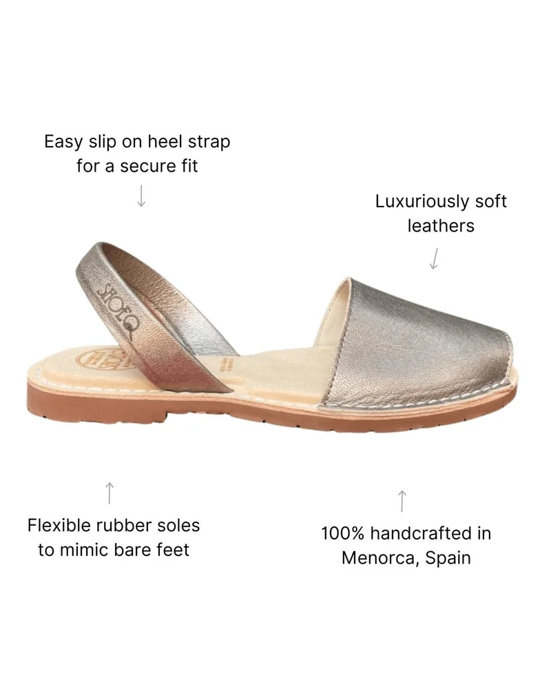 SHOEQ Bronze Luxe Avarca for Women | Best Price UAE