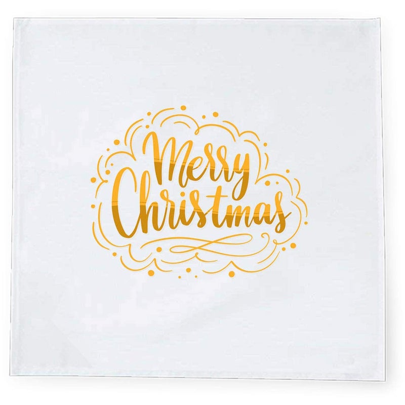 Khakee 6 Pcs Christmas Theme Tafta Silk Table Napkins 10x 10 for Xmas Decoration Christmas OrnamentsChristmas Gift npxmas077P - Image 2