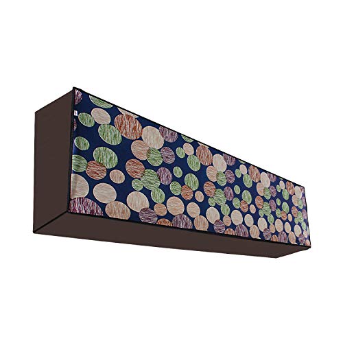 Lithara Waterproof Printed AC Cover for for Split AC 1 Ton Indoor Unit | All Weather Cover | Elastic Stretchable | (Design 71 Multicolor) - Image 1