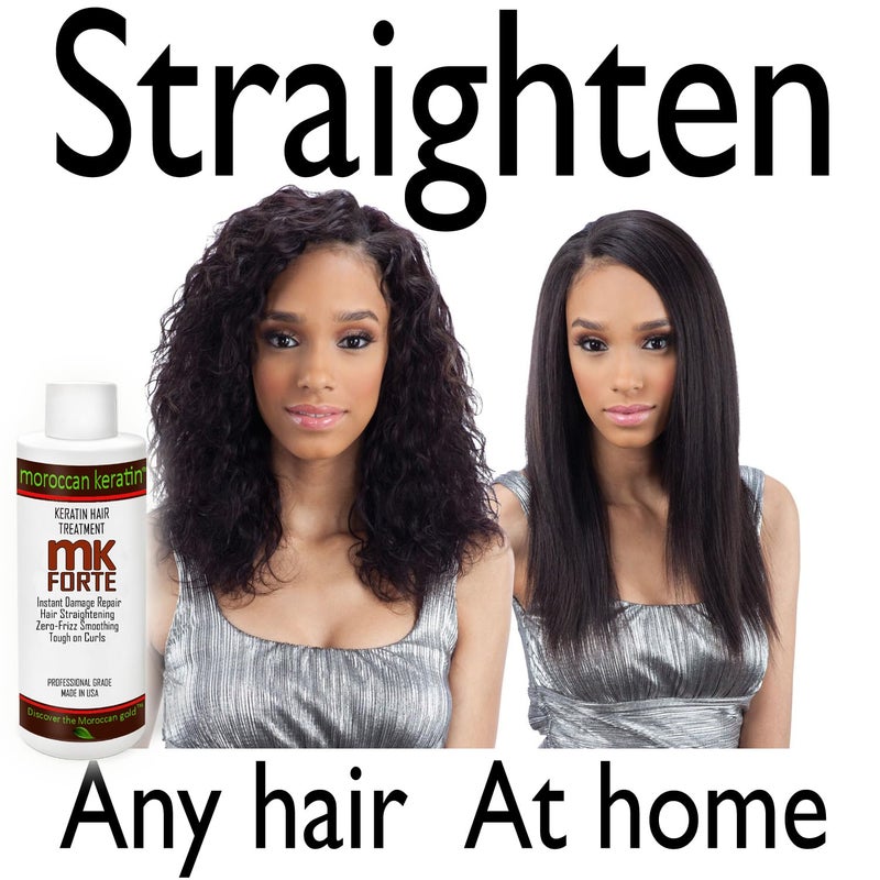 MOROCCAN KERATIN Forte Keratin Hair Straightening Brazilian Keratin Hair Treatment For All Hair Type Coarse Thick Curly African Black Hispanic Dominican Keratina Para Alisar El Pelo Chocolate Brasilera - Image 4