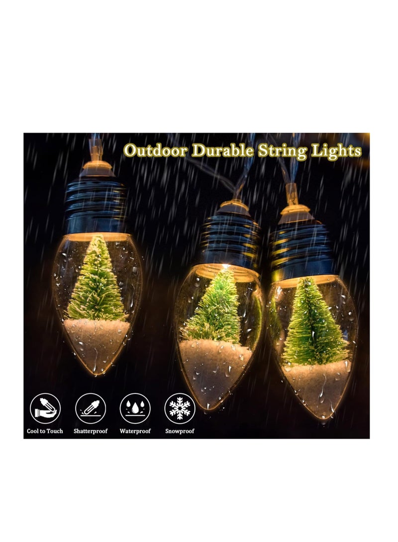 SYOSI Snow Globe String Lights, Snow Globes Lights with Battery Operated, Small Lights for Bedroom, 7.5FT Battery Globe String Lights with 10 LED Clear Bulbs - Image 2