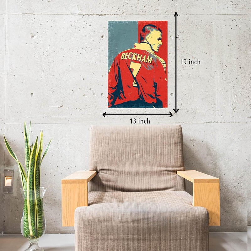 gray wall Good Hope David Beckham Football Retro Poster 300gsm Paper for Room Office Multicolour 13 Inch X 19 Inch Rolled - Image 2