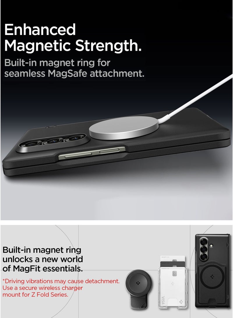 Spigen Slim Armor Pro MagFit Samsung Galaxy Z Fold 7 Case Cover [MagSafe] with Hinge Coverage (2025) - Black  - Image 4