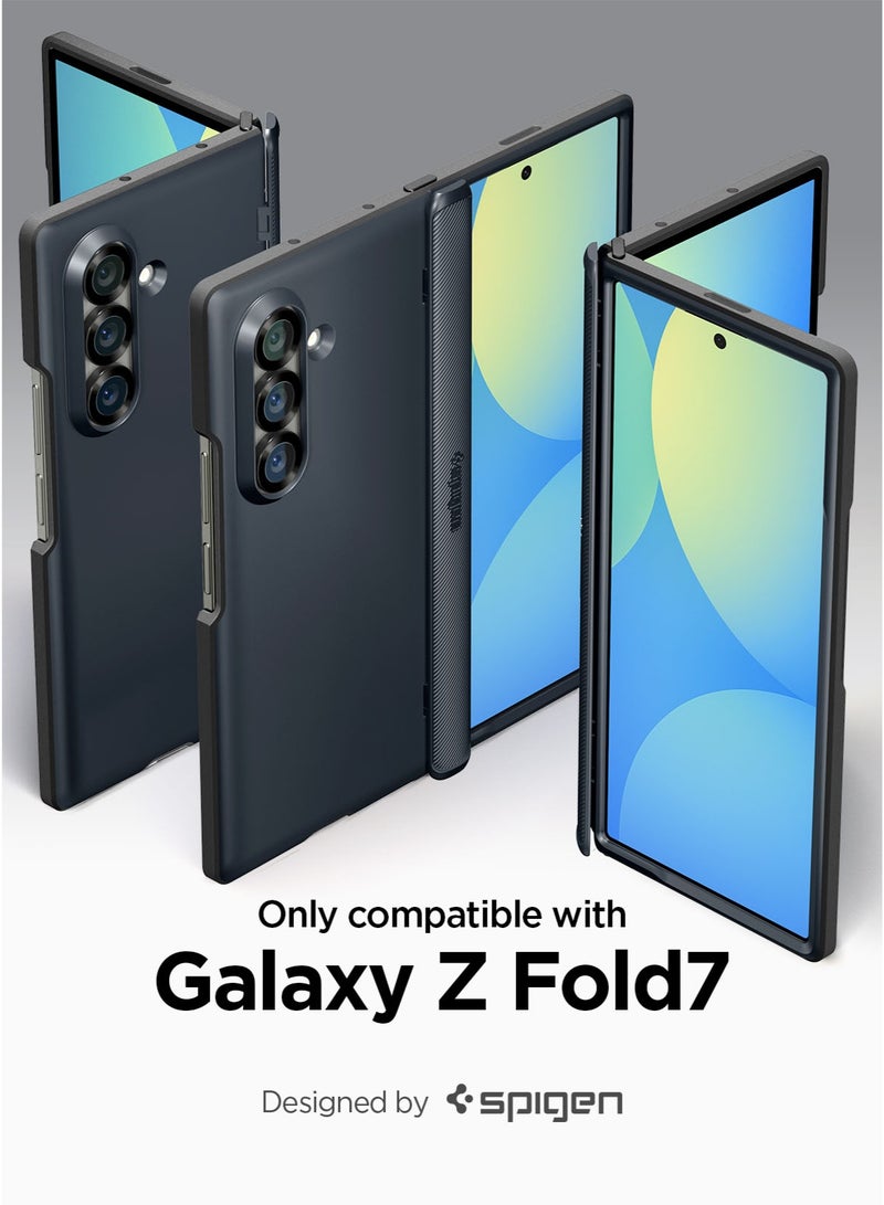 Spigen Slim Armor Pro MagFit Samsung Galaxy Z Fold 7 Case Cover [MagSafe] with Hinge Coverage (2025) - Black  - Image 2