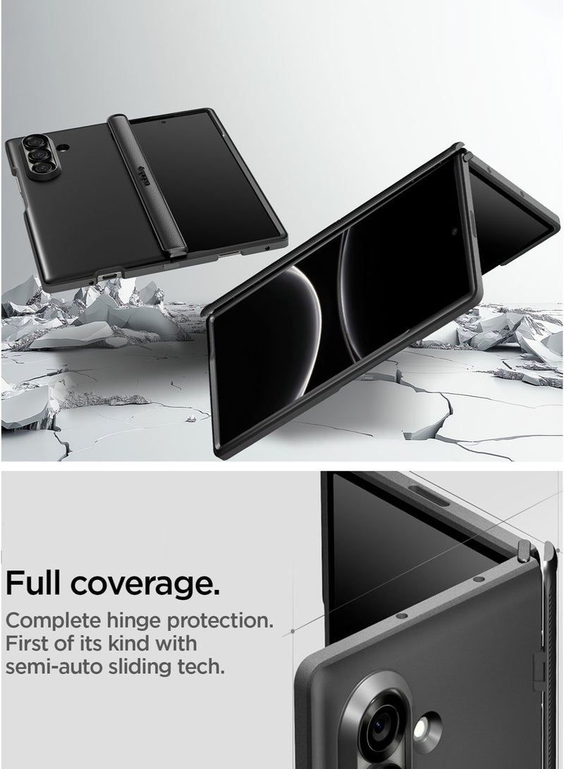Spigen Slim Armor Pro MagFit Samsung Galaxy Z Fold 7 Case Cover [MagSafe] with Hinge Coverage (2025) - Black  - Image 3
