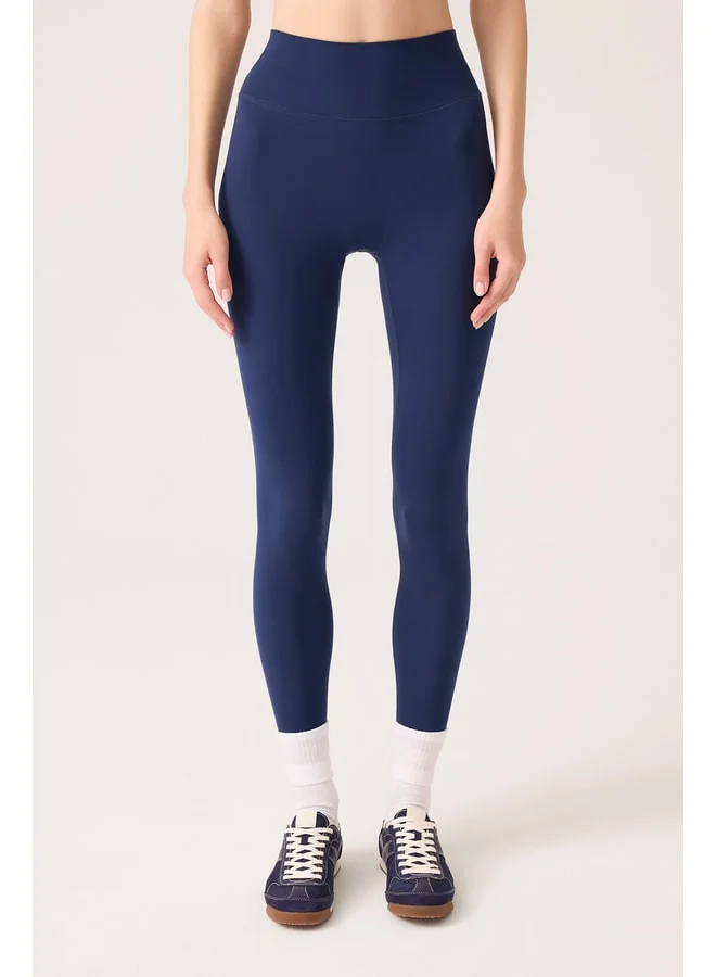 Los Ojos x Ece Navy High-Waist Sport Leggings Mono.