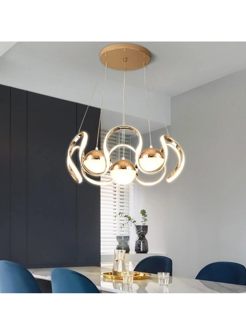 VRCOW Modern Dimmable LED Chandelier with Remote Control, 3-Color LED Chandelier Ceiling Pendant Light for Bedroom, Living Room, Dining Room, Kitchen  - Image 3