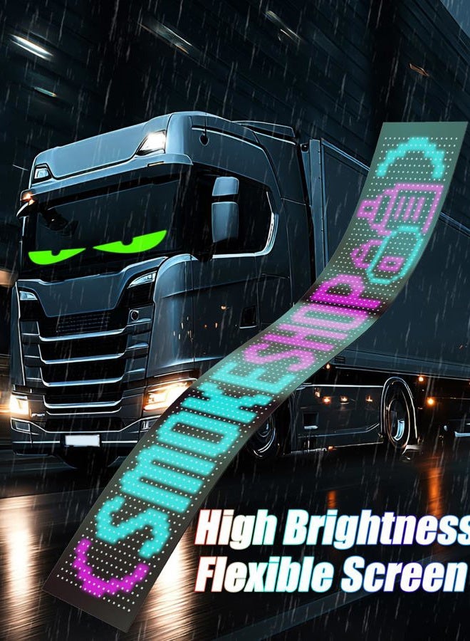 Probapro Devil Eyes Light for Windshield: 35.4"x7.6" LED Eyes Sign with APP & Remote Control - 5V USB Programmable Digital Lighting Display, Cool Decor for SUVs & Trucks - Image 5