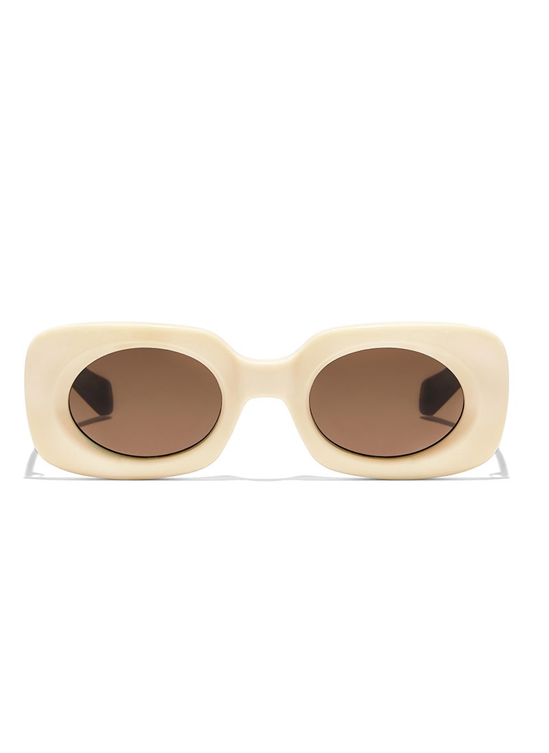 Blackout Duo,Women Sunglasses, Rectangle Sunglasses, UV Protection: UV400 (White,Brown)  - Image 2