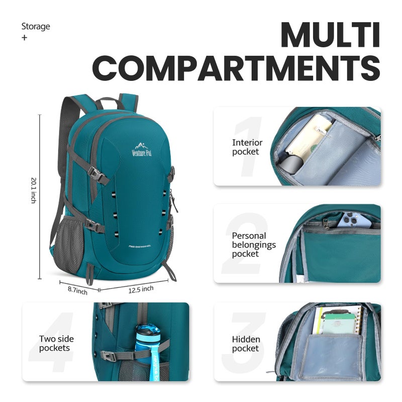 Venture Pal 40L Lightweight Packable Travel Hiking Backpack Daypack - Image 3