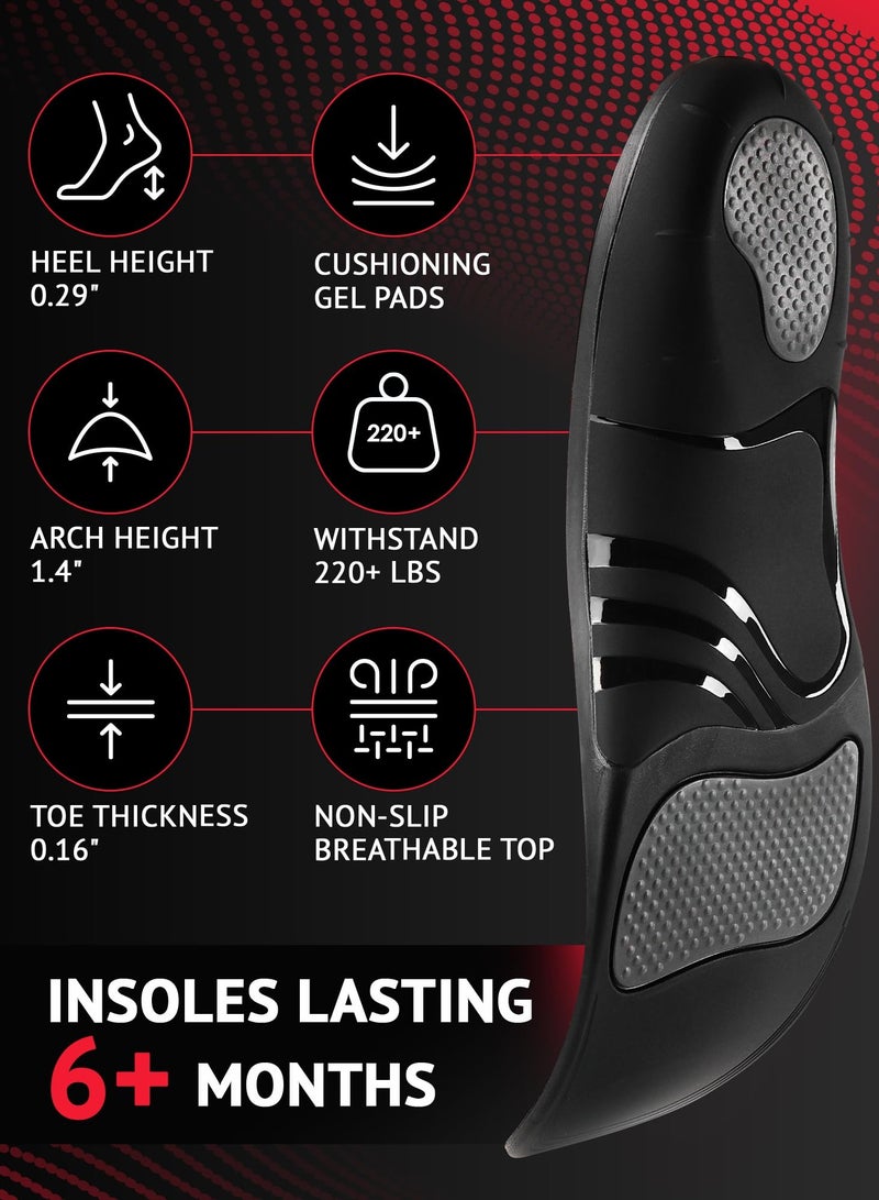 كيو زد نعال داخلية داعمة لالتهاب اللفافة الأخمصية للرجال والنساء - نعال داخلية لتقويم العظام - Image 4