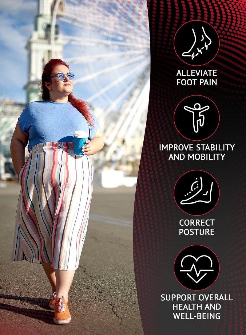 كيو زد نعال داخلية داعمة لالتهاب اللفافة الأخمصية للرجال والنساء - نعال داخلية لتقويم العظام - Image 2